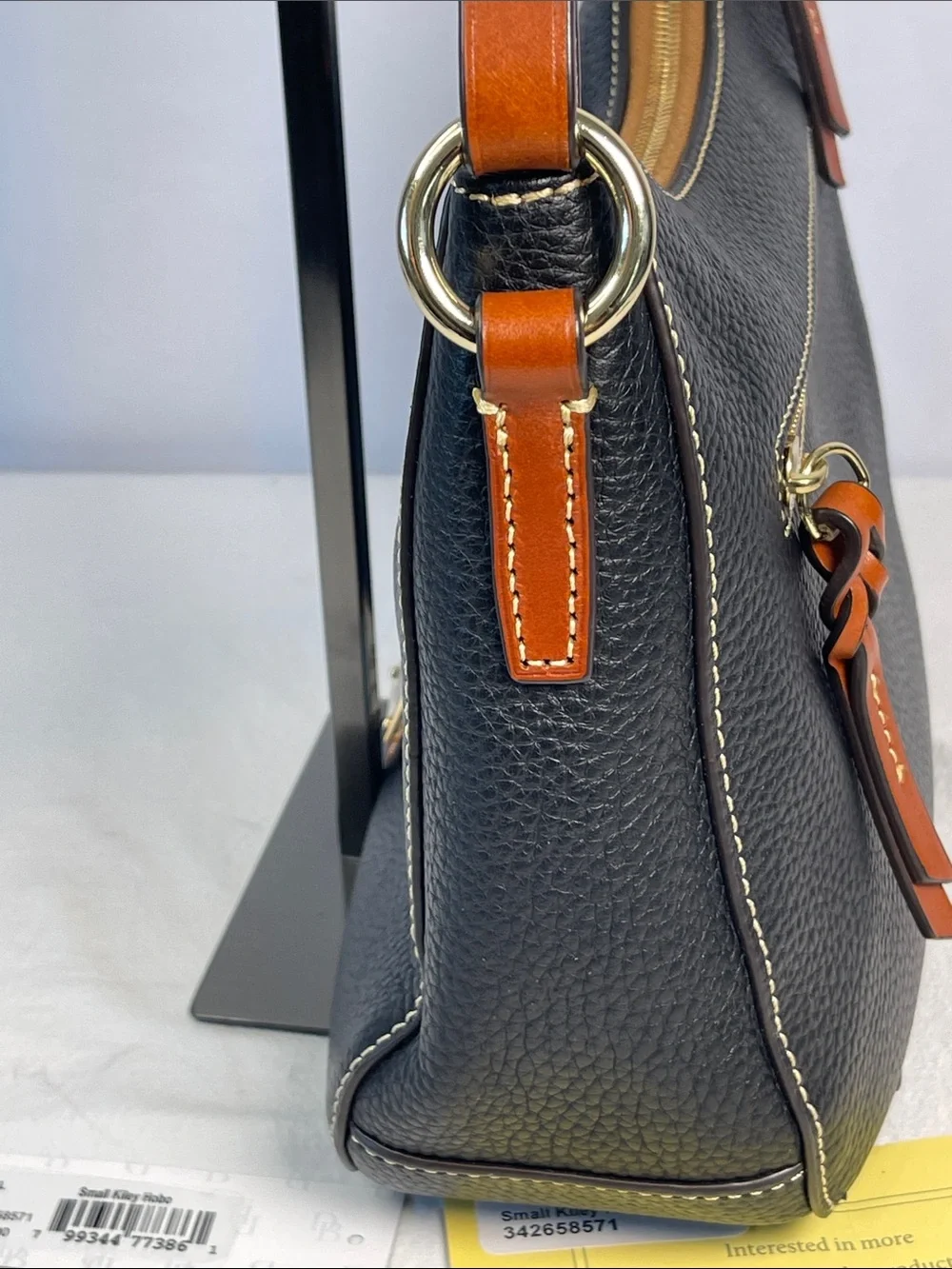 Dooney & Bourke Small Kiley Hobo Black Pebbled Leather NWT R1690